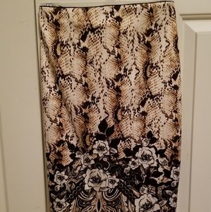 White house black market floral skirt
